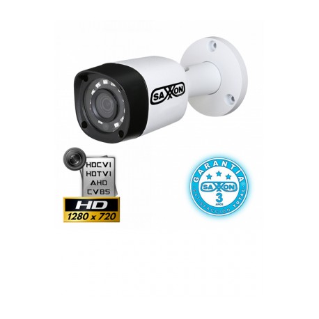 SAXXON PRO BF2103TM – Camara bullet  HDCVI  720p / TVI / A HD / CVBS / Lente fijo 2.8 mm / Ir 20M / Smart ir / IP67 / Metalica