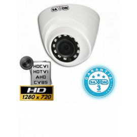 SAXXON PRO DF2810T- CAMARA DOMO HDCVI 720P/ TVI /AHD /CVBS/LENTE 2.8MM/0.05 LUX COLOR/DWDR/SMART IR 20 M/MENU OSD /