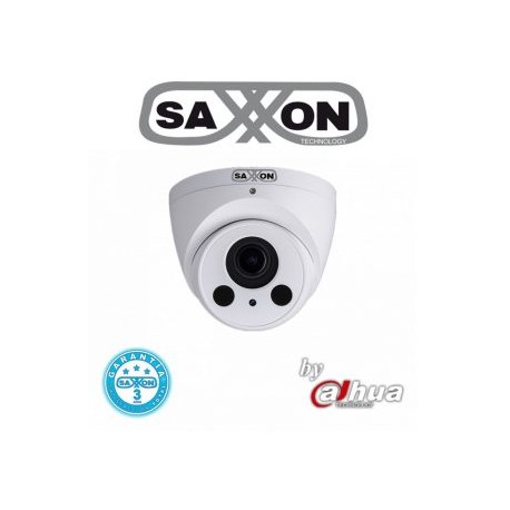 SAXXON PRO DM2720TM – Camara IP domo 2 MP /  1080p / H264+ / Lente motorizado 2.7 a 12 mm / Luz ir 60M / IP67 /  PoE / Ranura S
