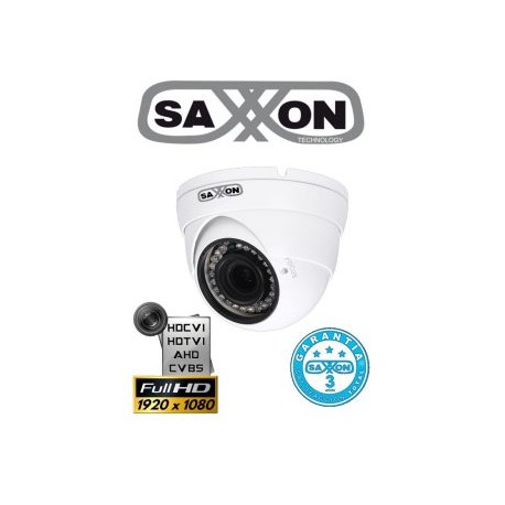 SAXXON PRO DVF2720TM – Camara domo  HDCVI  1080p / TVI / A HD / CVBS / Lente 2.7 mm-12 mm / Ir 30M / Smart ir / IP67/ AGC Metal