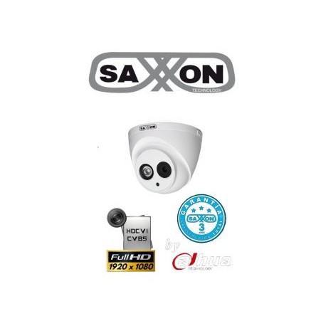SAXXON PRO HDWPRO CAMARA DOMO 2MP 1080P/WDR REAL/ IP67/ SMART IR 50M / 3.6MM / OSD/ SALIDA DUAL HDCVI Y ANALOGO