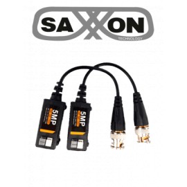 SAXXON SXCF500 – Par de Transceptores Pasivos 4K / Botones Push / 5MP hasta 200 Metros / 1080P hasta 250 Metros / Soporta HDCVI