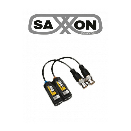SAXXON SXCF800 – Par de Transceptores Pasivos 4K / Botónes Push /  8MP ( 4K ) hasta 200 Metros / 1080P hasta 250 Metros / Sopor
