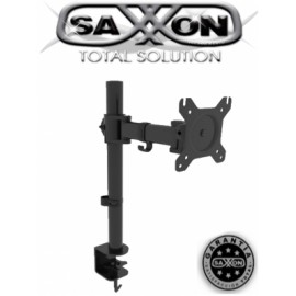 SAXXON SXVMD27 – Soporte de Escritorio para Monitor de 13 a 27 Pulgadas/ Abrazadera para Instalación/ 8 Kg de Carga/ Ajuste de 