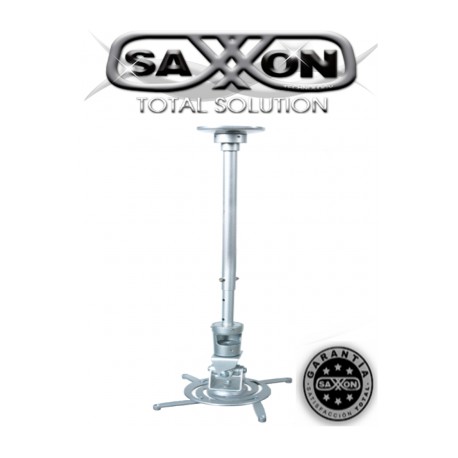 SAXXON SXVMPR01L – Soporte para proyector montaje de techo / Ajustable altura e inclinacion / Montaje universal / Aluminio / Ca