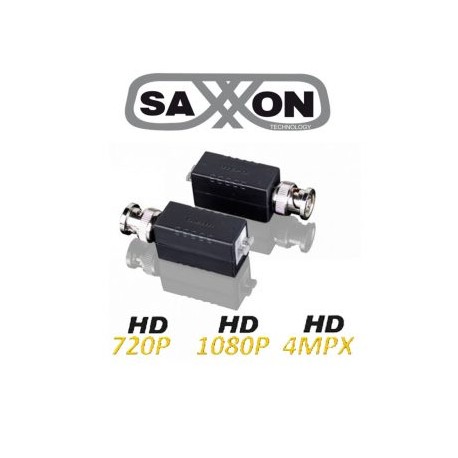 SAXXON UTP101PC1HD – Par de transceptores pasivos 4 en 1 / Soporta  HDCVI  HDTVI A HD y analogo