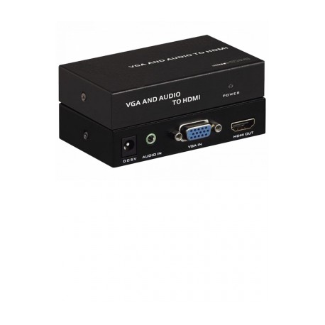 SAXXON uUTPNVH02VGAHD – Convertidor VGA a  HDMI / Resolucion  1080p / Audio de entrada / Fuente 5 volts