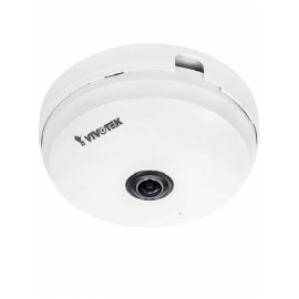 VIVOTEK FE9180-H – Cámara IP fisheye interior 5 MP, visión hemisférica 360º, Smart Stream III, WDR Pro, 3DNR, micrófono integra