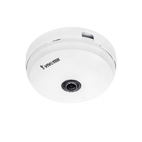 VIVOTEK FE9180-H – Cámara IP fisheye interior 5 MP, visión hemisférica 360º, Smart Stream III, WDR Pro, 3DNR, micrófono integra