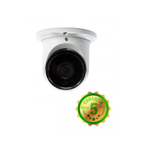 ZKTECO ES852K11H – Cámara IP Domo 2 MP/ H265/ Lente 2.8 mm/ Ángulo de Visión 99 grados/ Luz IR 20M/ IP67/ PoE/ DWDR/ Roi/ 3D DN