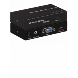 SAXXON uUTPNVH02VGAHD – Convertidor VGA a  HDMI / Resolucion  1080p / Audio de entrada / Fuente 5 volts