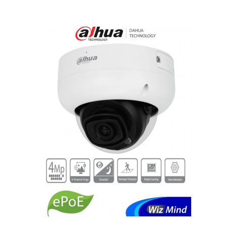 DAHUA DH-IPC-HDBW5442R-ASE – Cámara IP Domo de 4 Megapixeles/ Lente de 2.8mm/ IR LED 50m/ Acupick/ WizMind/ Metadatos/ Protecci