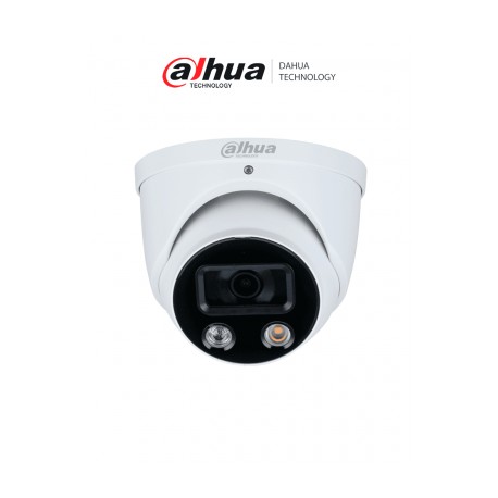 DAHUA DH-IPC-HDW3849H-AS-PV – Cámara IP Domo 8MP con disuasión activa, iluminador dual inteligente, TiOC, WizSense, lente 2.8mm