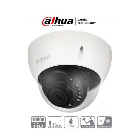 DAHUA HAC-HDBW1200E-28- Camara Domo de 2 Megapixeles Antivandalica/ 1080p/ Lente 2.8 mm/ 115 Grados de Apertura/ IR de 30 Metro