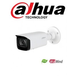 DAHUA IPC-HFW5241TN-SE-0360B – Cámara IP Bullet Resolución de 2 MP/ Lente 3.6 mm/  ? 106°/ IR 80 mts/ IA WizMind/ Detección Fac
