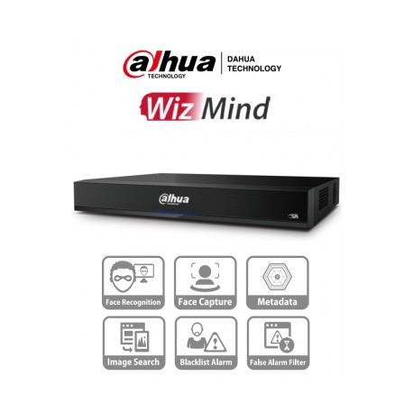 DAHUA XVR8208A-4K-I – DVR de 8 Canales 4K/ WizMind/ Soporta 4 Canales de Reconocimiento Facial/ 4 Canales de Metadatos/ H.265+/