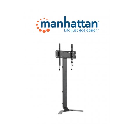MANHATTAN  462044 – Soporte de piso para TV Soporta una pantalla de 32 “a 70” de hasta 40 kg, inclinación de -10 a 3°, altura a