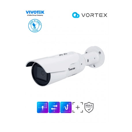 VIVOTEK IB839-EHT – Cámara IP VORTEX Essential Series bullet exterior 5 MP, con lente varifocal 2.8-10mm, IR 30m, WDR Pro, prot