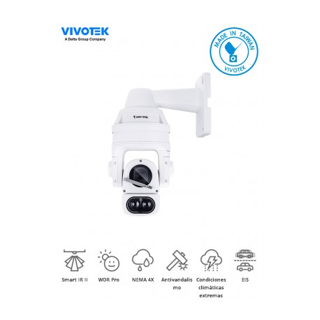 VIVOTEK SD9368-EHL – Cámara IP PTZ Exterior de 2 MP, con Zoom Óptico 40x, también con Smart IR 250m, Protección Nema4X/IP66/IK1