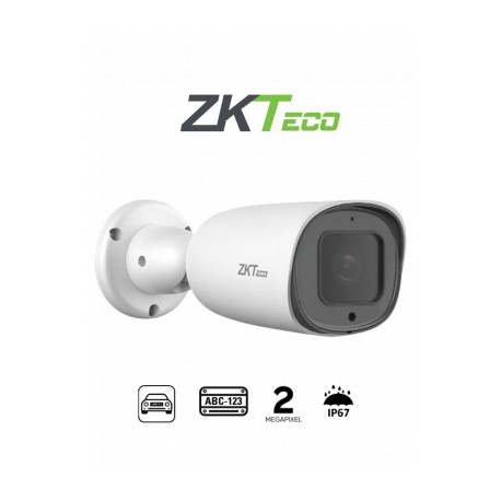 ZKTECO BL852Q38ALP – Cámara IP Bullet para reconocimiento de placas / Software LPR integrado / Lente Motorizado /  Resolución 2