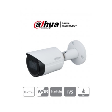 DAHUA IPC-HFW2831S-S2 – Cámara IP Bullet 4k/ 8 Megapixeles/ Lente de 2.8 mm/ 105 Grados de Apertura/ H.265+/ IR de 30 Mts/ Meta
