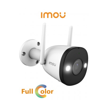 IMOU Bullet 2 2MP (IPC-F22FEN-0280B-imou) – Cámara IP Bullet Wifi de 2 Megapíxeles/ Full Color/ Visión Nocturna Inteligente/ Au