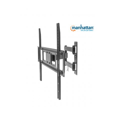 MANHATTAN 461337 – Soporte de Pared para Pantallas de 37 a 70 Pulgadas/ 35 Kg de Carga/ Brazo Articulado/ Ajustes de Inclinació