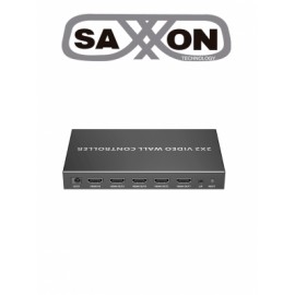 SAXXON LKV104VW- Controlador de Videowall de 2 x 2/ Resolución 1080p a 60 Hz/ Distribuye 1 Entrada HDMI en 4 Pantallas/ Múltipl