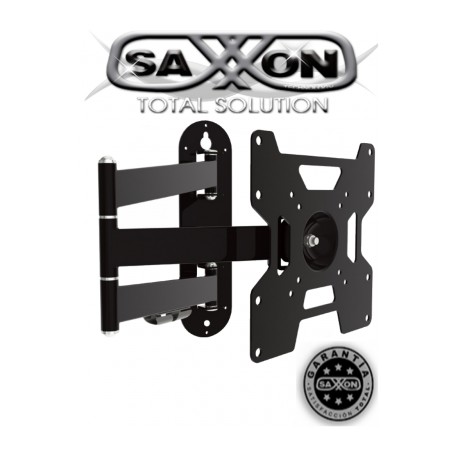 SAXXON SXVMLT12D – Soporte de Pared para Pantallas de 23 a 37 Pulgadas/ Soporta 25 Kg de Carga/ Brazo de Doble Articulación/ An