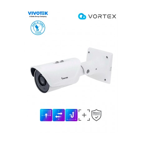 VIVOTEK IB837-HT – Cámara IP VORTEX Premium Series bullet exterior 5 MP, con lente varifocal 2.7-13.5mm, IR 50m, WDR Pro, prote