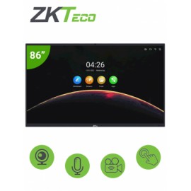 ZKTECO IWB86B – Pantalla Digital Interactiva / 86 pulgadas / 4K UHD / Android / Bisel Delgado / Cámara Integrada 13 megapíxeles