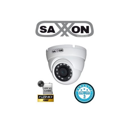 SAXXON PRO DF3640ME – Camara domo  HDCVI 4 megapixeles / CVBS / Lente 3.6 mm / Ir 30M / DWDR / IP67 / BLC / AGC / Metalica